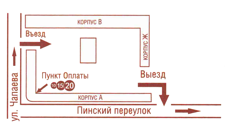 Гагаринский паркинг схема